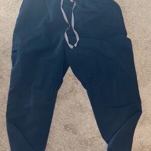 FIGS Womens High Waisted Zamora Jogger Scrub Pants- Dark Harbor 2XL